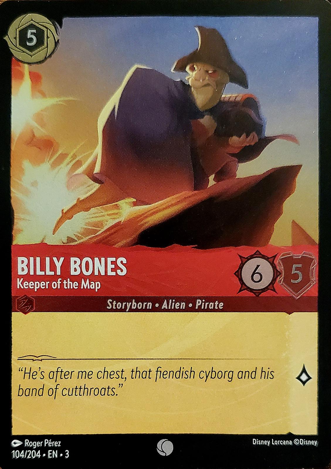 Billy Bones - Keeper of the Map [Foil] #104 Lorcana Into the Inklands