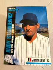 Andy Stankiewicz #1 Baseball Cards 1992 Jimmy Dean Rookie Stars Prices