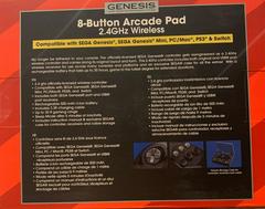 Back Of Box | Wireless 8-button Arcade Pad Sega Genesis