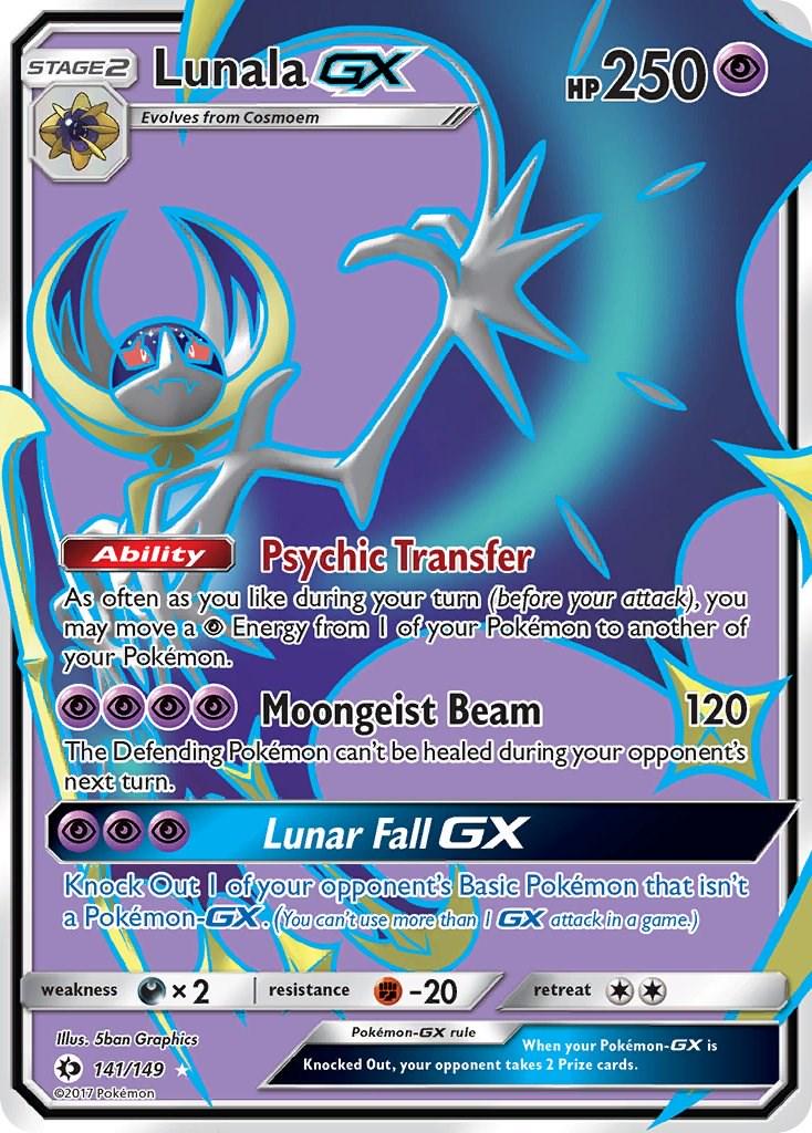 Lunala GX #141 Pokemon Sun & Moon