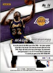 Back Side | Magic Johnson Basketball Cards 2014 Panini Prizm Representatives