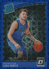 Luka Doncic [Blue Velocity] Basketball Cards 2018 Panini Donruss Optic Prices