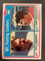 D.Jennings, L.Prestridge [Punting Leaders] #6 Football Cards 1981 Topps Prices