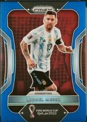 Lionel Messi [Blue] Soccer Cards 2022 Panini Prizm World Cup Prices