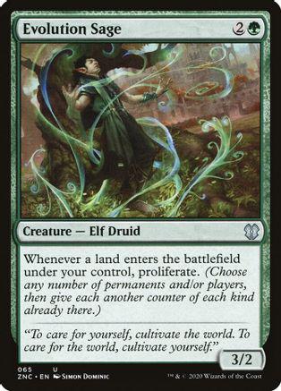 Evolution Sage #65 Magic Zendikar Rising Commander