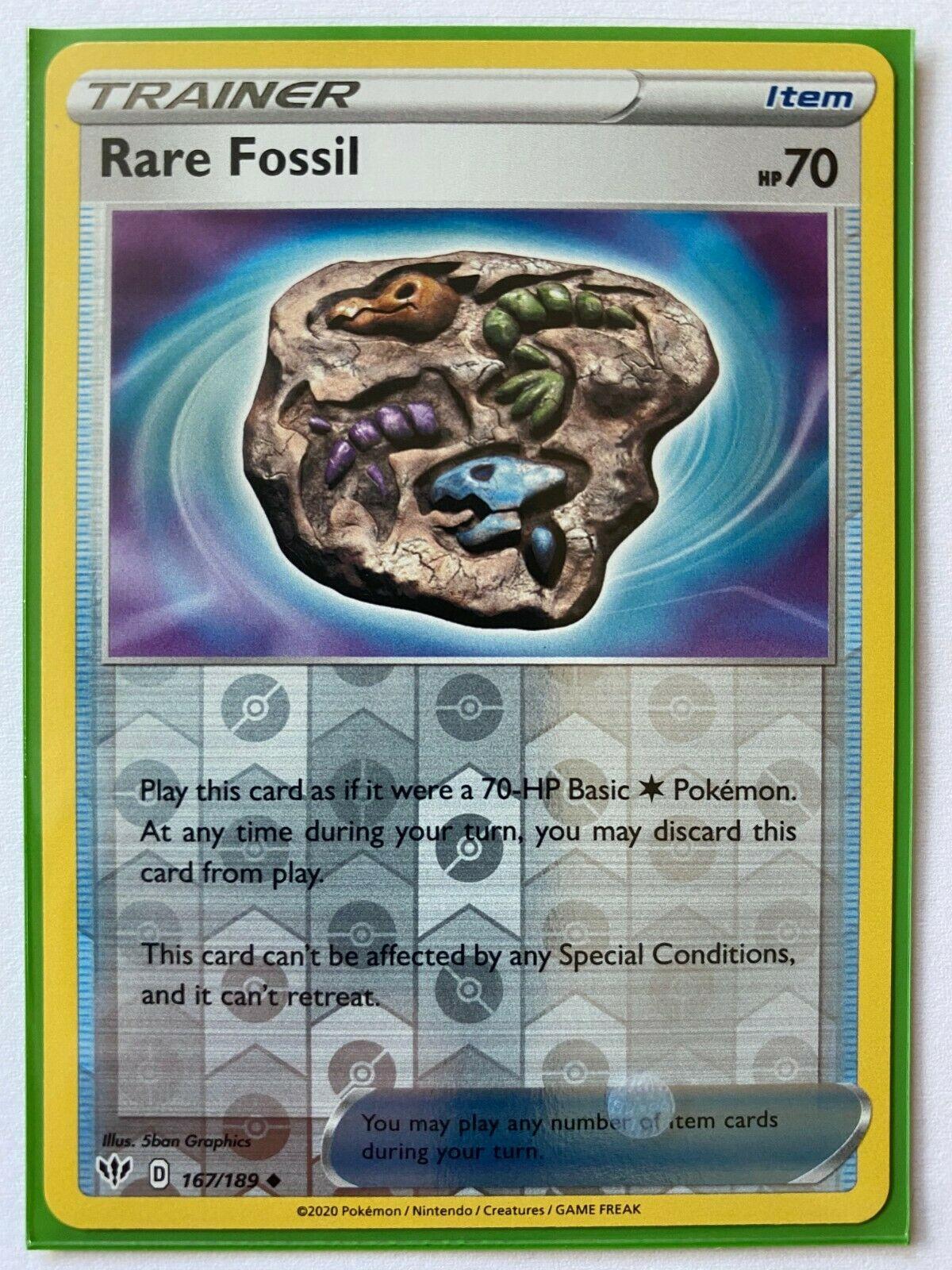 Rare Fossil [Reverse Holo] #167 Pokemon Darkness Ablaze