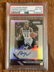 Andrew Wiggins [Silver Prizm] #SAWG Basketball Cards 2018 Panini Prizm Signatures Prices