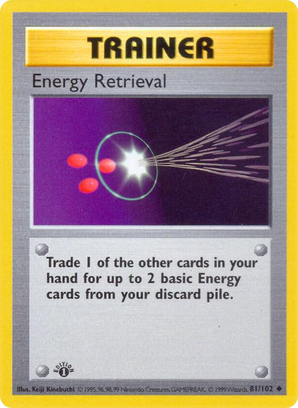 Energy Retrieval [1st Edition] 81 Prices Pokemon Base Set Pokemon Cards