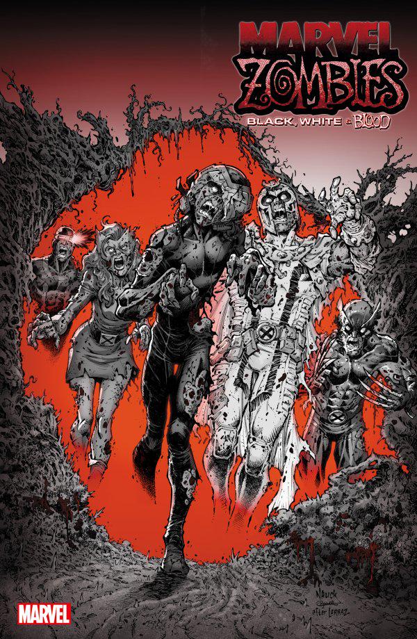 Marvel Zombies: Black, White & Blood [Nauck] #3 (2023) Comic Books Marvel Zombies: Black, White & Blood