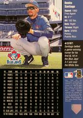 Rear | Benito Santiago Baseball Cards 1998 Upper Deck