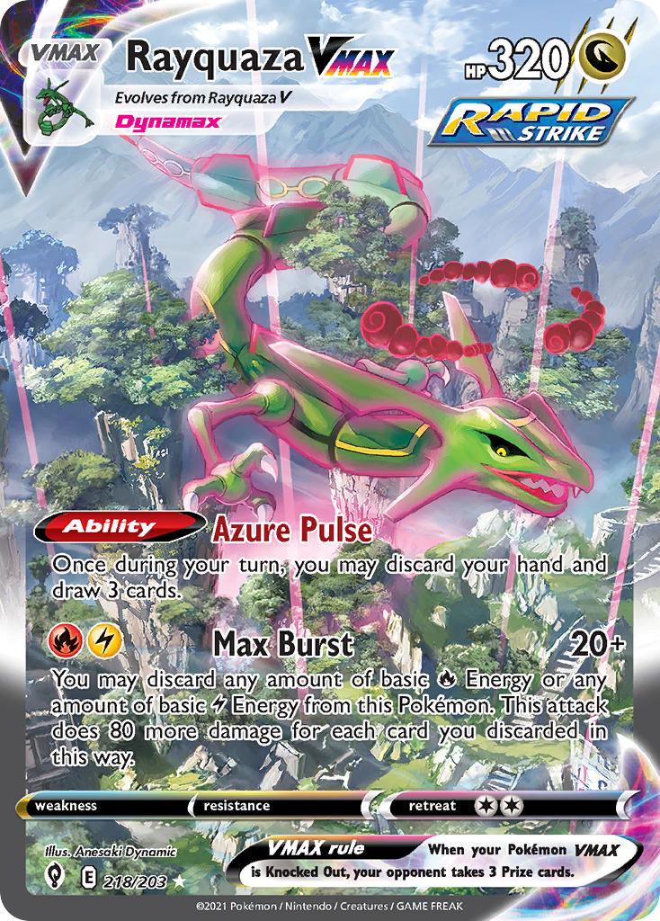 Rayquaza Vmax 218 Prices Pokemon Evolving Skies Pokemon Cards 