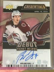 Ben Meyers Hockey Cards 2022 Upper Deck Credentials Acetate Debut Ticket Access Autograph Prices