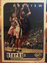 John Starks #97 Basketball Cards 1998 UD Choice Preview Prices