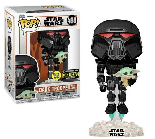 Dark Trooper with Grogu [GITD] #488 Cover Art