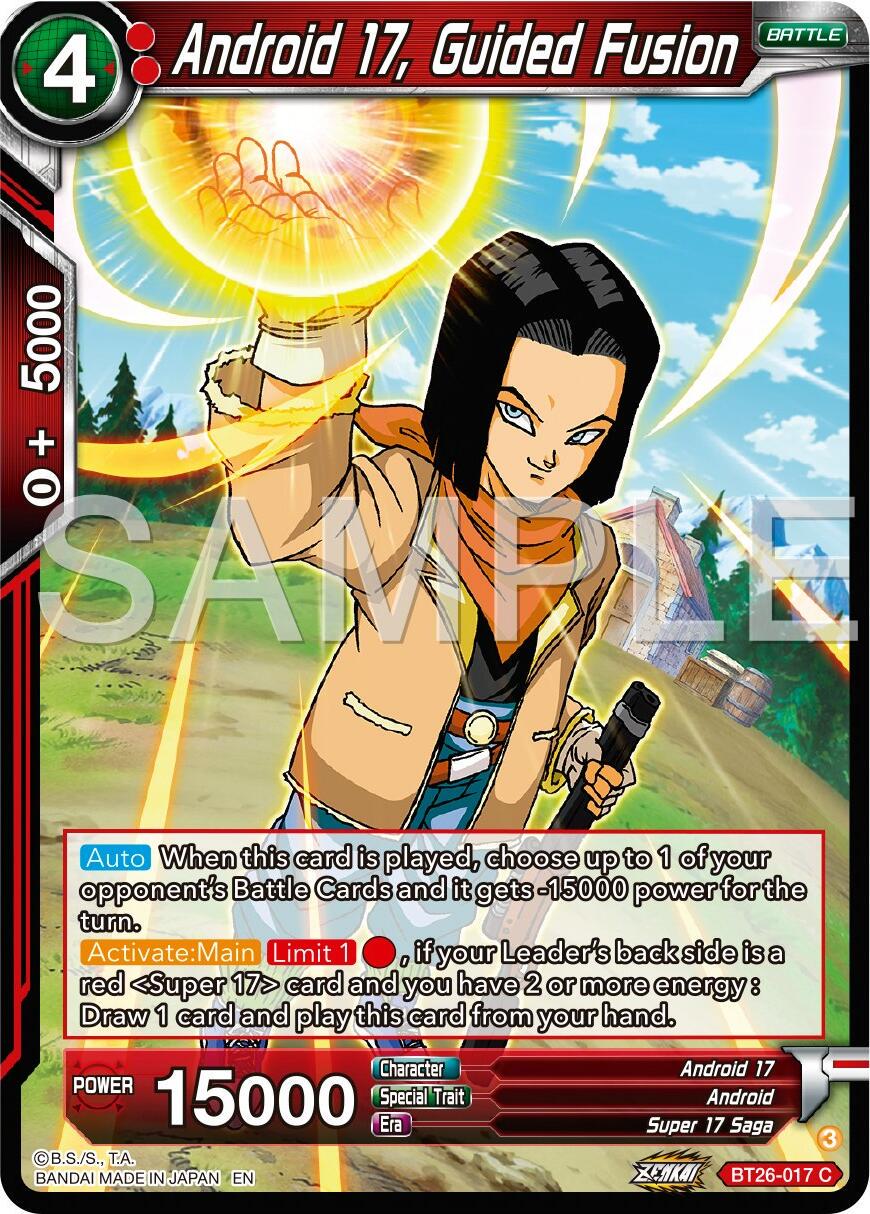 Android 17, Guided Fusion BT26-017 Dragon Ball Super Ultimate Advent