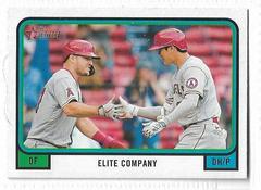 Shohei Ohtani, Mike Trout #CC-2 Baseball Cards 2022 Topps Heritage Combo Cards Prices