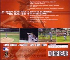 Back Of Game'S Retail Case | World Series Baseball 2K1 [Not For Resale] Sega Dreamcast