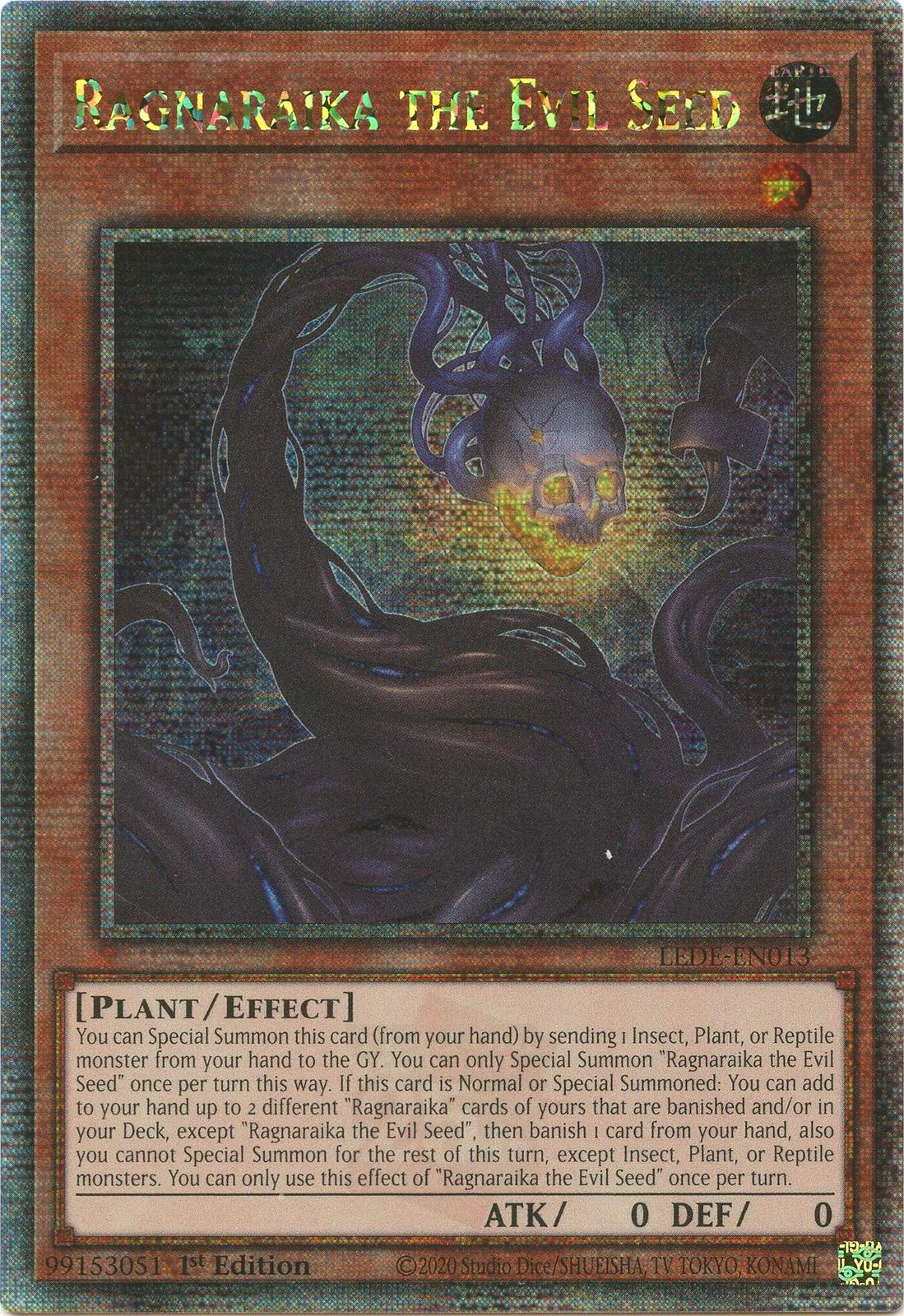 Ragnaraika the Evil Seed [Quarter Century Secret Rare] LEDE-EN013 YuGiOh Legacy of Destruction