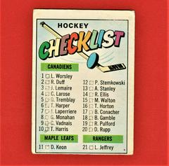 Checklist 1-66 Hockey Cards 1966 Topps Prices