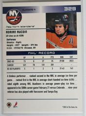 Backside | Adrian Aucoin [Action] Hockey Cards 2003 ITG Toronto Star