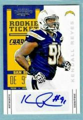 Kendall Reyes [Blue Jersey Autograph] Football Cards 2012 Panini Contenders Prices