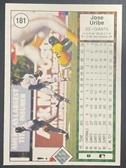 Birthday Error | Jose Uribe [Birthday Error] Baseball Cards 1989 Upper Deck