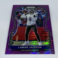 Lamar Jackson [Purple Pulsar Prizm] #37 Football Cards 2020 Panini Prizm Prices