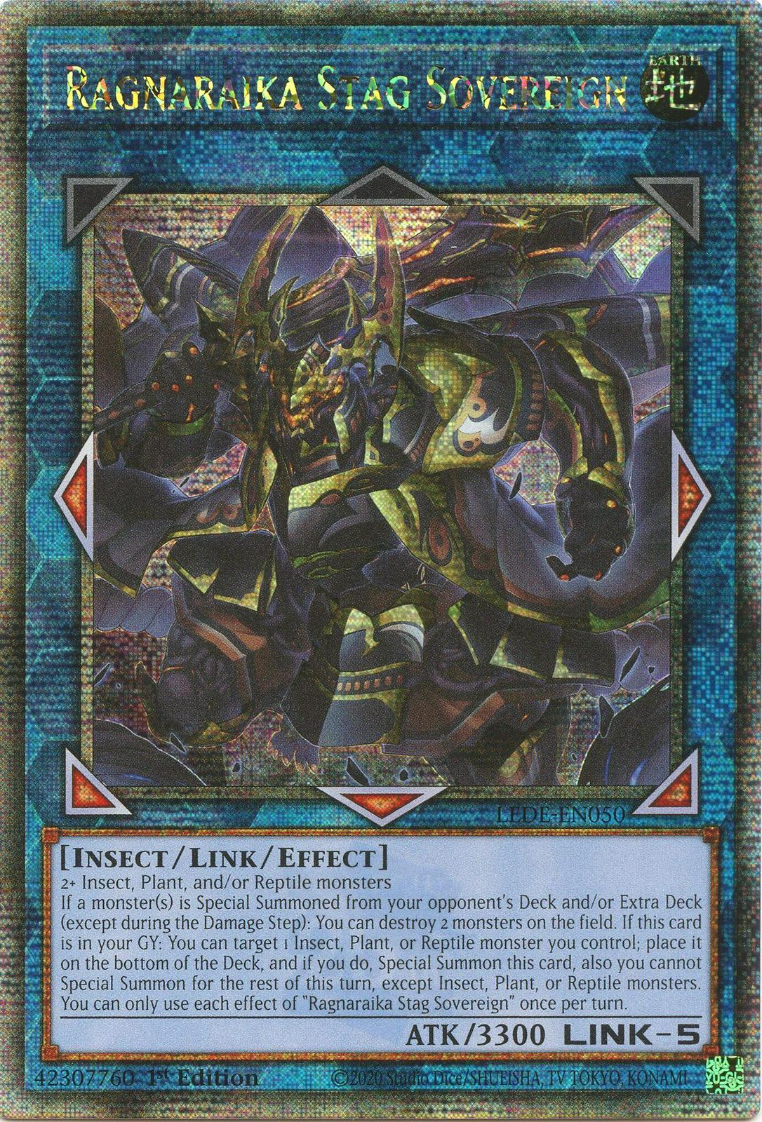 Ragnaraika Stag Sovereign [Quarter Century Secret Rare] LEDE-EN050 YuGiOh Legacy of Destruction