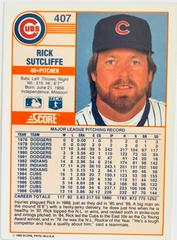 Rick Sutcliffe, 40-Pitcher | Rick Sutcliffe Baseball Cards 1989 Score