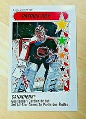 Patrick Roy #333 Hockey Cards 1991 Panini Stickers Prices