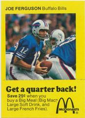 Joe Ferguson Football Cards 1975 McDonald's Quarterbacks Prices