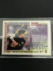 Back | Mark McGwire Bleacher Reachers [Refractor] Baseball Cards 1997 Topps Chrome Season's Best