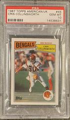 Cris Collinsworth #45 Football Cards 1987 Topps American UK Prices
