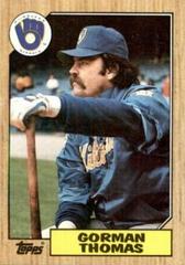 Gorman Thomas Baseball Cards 1987 Topps Prices