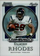 Damien Rhodes [Refractor] #3 Football Cards 2006 Bowman Sterling Prices