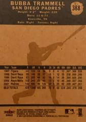 Rear | Bubba Trammell Baseball Cards 2002 Fleer Tradition