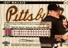 Rear | Jeff Wallace Baseball Cards 1998 Fleer Tradition