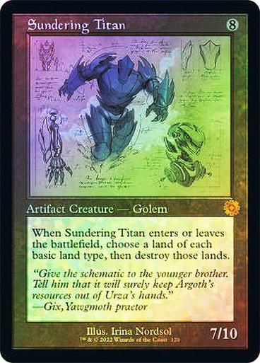 Sundering Titan [Schematic Foil] #120 Magic Brother's War Retro Artifacts