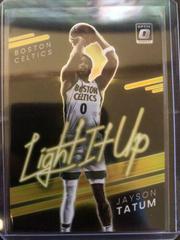 Jayson Tatum [Gold] #9 Basketball Cards 2021 Panini Donruss Optic Light It Up Prices