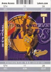 Shaquille O'Neal #57 Basketball Cards 2003 Fleer Authentix Prices