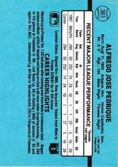 Back Of Card | Al Pedrique Baseball Cards 1988 Donruss