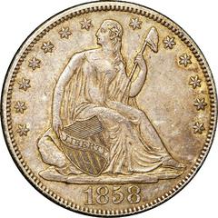 1858 [PROOF] Coins Seated Liberty Half Dollar Prices