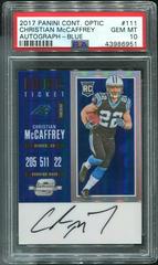 Christian McCaffrey [Autograph Blue] #111 Football Cards 2017 Panini Contenders Optic Prices