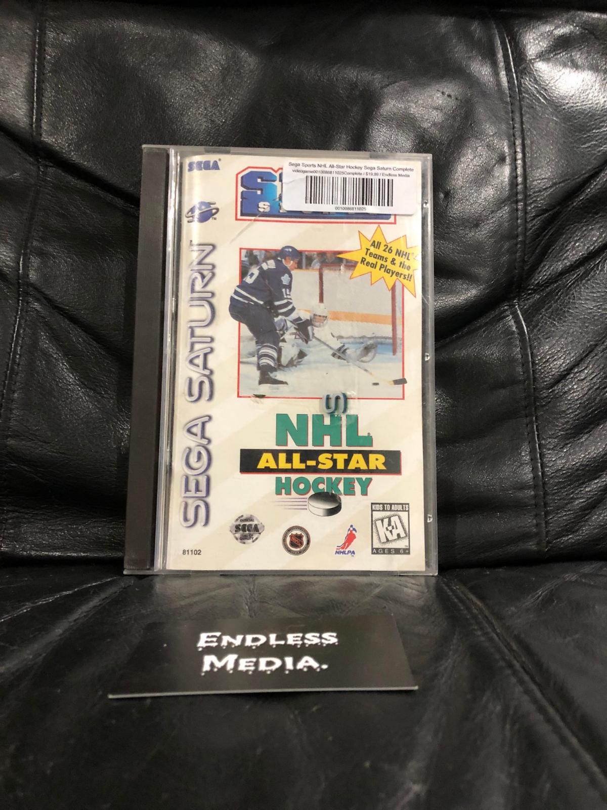 NHL All Star Hockey Item Box And Manual Sega Saturn