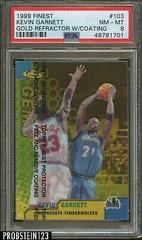 Kevin Garnett [Gold Refractor w/ Coating] Basketball Cards 1999 Finest Prices
