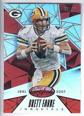 Brett Favre [Mirror Red] Football Cards 2015 Panini Certified Prices