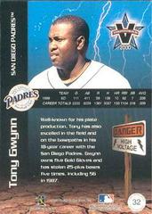 Back | Tony Gwynn [High Voltage] Baseball Cards 2000 Pacific Vanguard