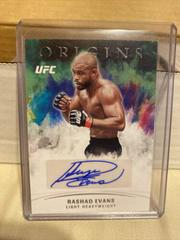Rashad Evans Ufc Cards 2022 Panini Chronicles UFC Origins Autographs Prices