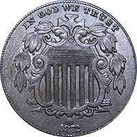 1872 [PROOF] Coins Shield Nickel