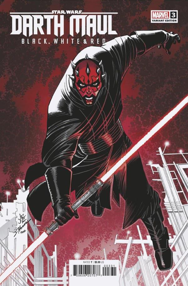 Star Wars: Darth Maul - Black, White & Red [Romita Jr.] #3 (2024) Comic Books Star Wars: Darth Maul - Black, White & Red